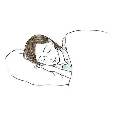 眠っている女性のイラスト